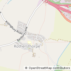 Map of Rothersthorpe, Northamptonshire