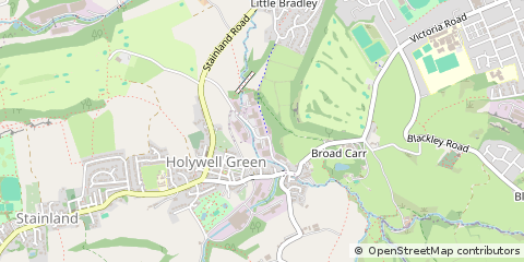 Map of Halifax, West Yorkshire