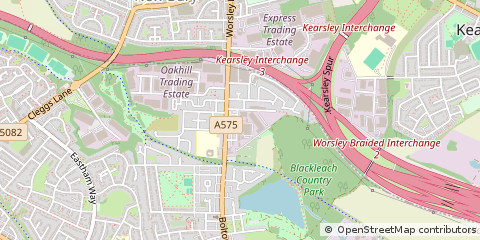 Map of Manchester, Lancashire