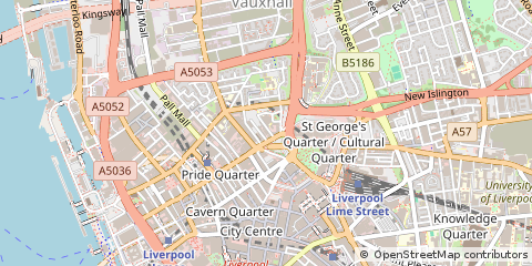 Map of Liverpool, Merseyside