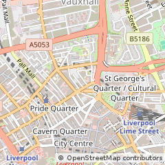 Map of Liverpool, Merseyside