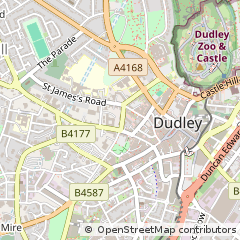 Map of Dudley, West Midlands