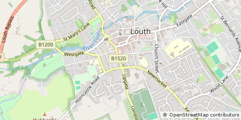 Map of Louth, Lincolnshire