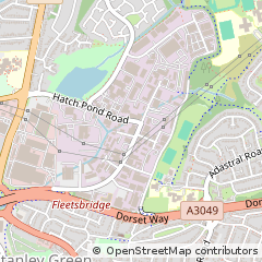 Map of Poole, Dorset