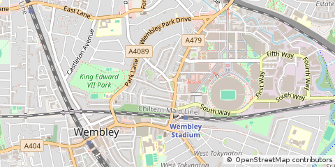 Map of Wembley, Middlesex