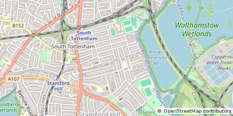 Map of South Tottenham, London