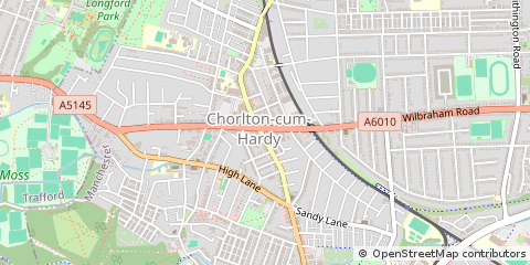 Map of Chorlton, Manchester