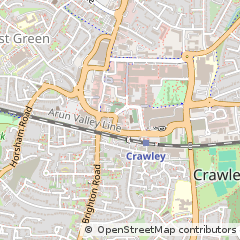 Map of Crawley, West Sussex