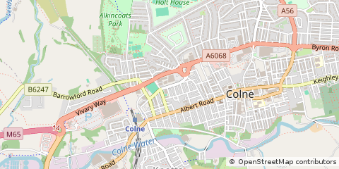 Map of Colne, Lancashire