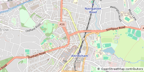 Map of Altrincham, Cheshire