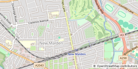 Map of NEW Malden, Surrey