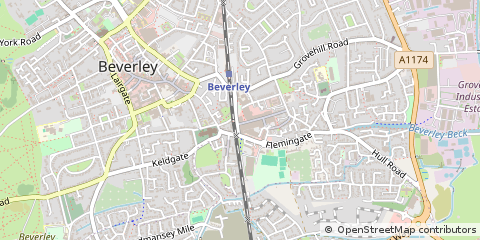 Map of Beverley, East Yorkshire