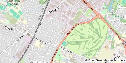 Map of Leicester, Leicestershire