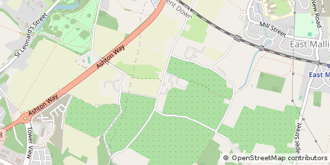 Map of West Malling, Kent