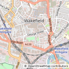 Map of Wakefield, West Yorkshire