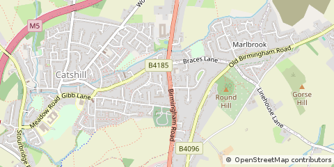 Map of Bromsgrove, Worcs