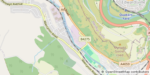 Map of Mountain ASH, RCT