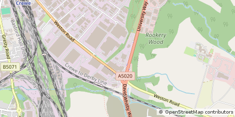 Map of Crewe, Cheshire