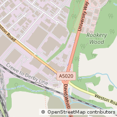 Map of Crewe, Cheshire