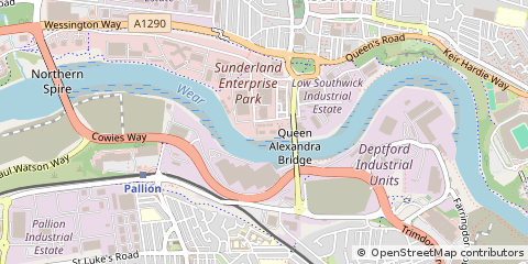Map of Sunderland