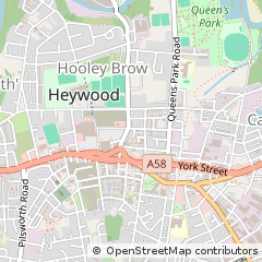 Map of Heywood, Lancashire