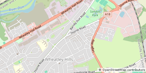 Map of South Yorkshire
