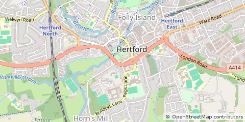 Map of Hertford, Herts