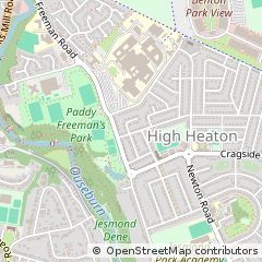 Map of Newcastle Upon Tyne, Tyne and Wear