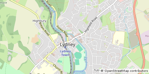 Map of Lydney, Gloucestershire