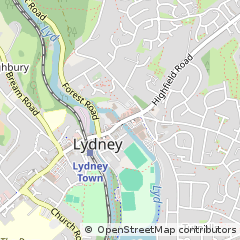 Map of Lydney, Gloucestershire