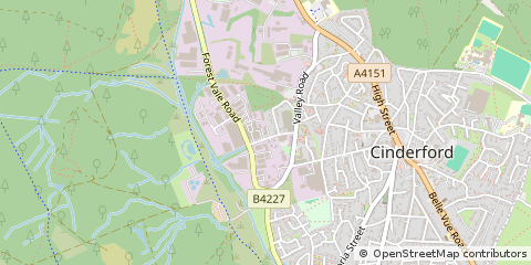Map of Cinderford