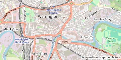 Map of Warrington
