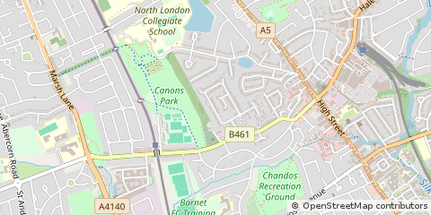 Map of Edgware, Middlesex
