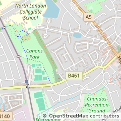 Map of Edgware, Middlesex