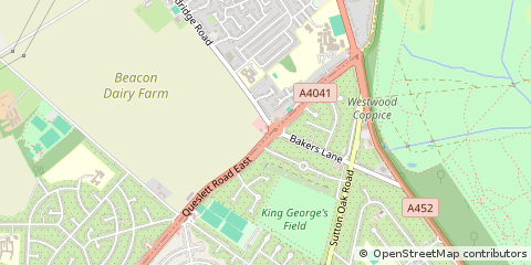 Map of Sutton Coldfield, West Midlands