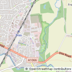 Map of Diss, Leicestershire
