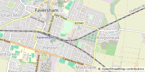 Map of Faversham, Kent