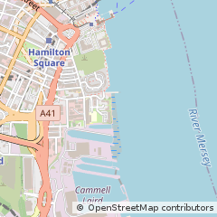 Map of Birkenhead, Merseyside