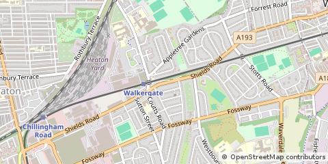 Map of Newcastle Upon Tyne
