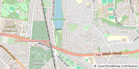 Map of Cardiff, South Glamorgan