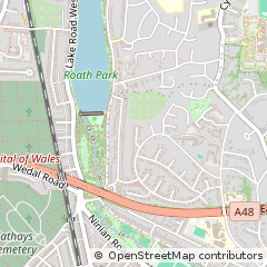 Map of Cardiff, South Glamorgan