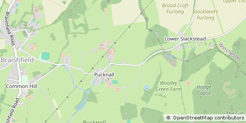Map of Braishfield, Romsey