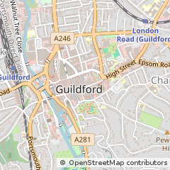 Map of Guildford, Surrey