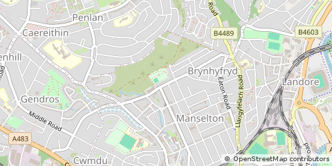 Map of Swansea