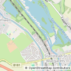 Map of Stanstead Abbots, Hertfordshire