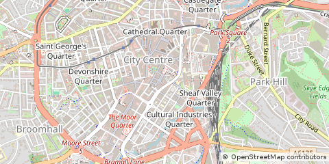 Map of Sheffield