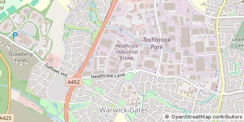 Map of Warwick, Warwickshire