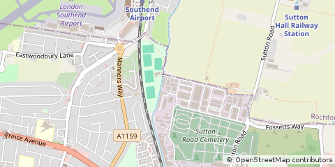 Map of Southend on SEA, Essex