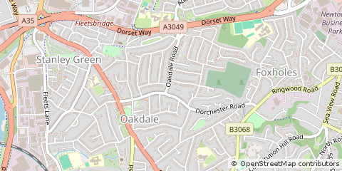 Map of Poole, Dorset