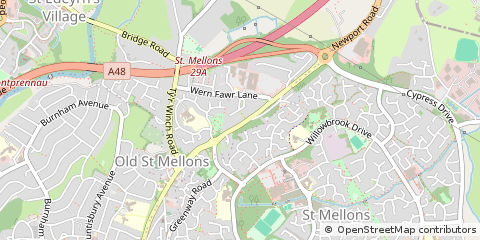 Map of OLD ST Mellons, Cardiff
